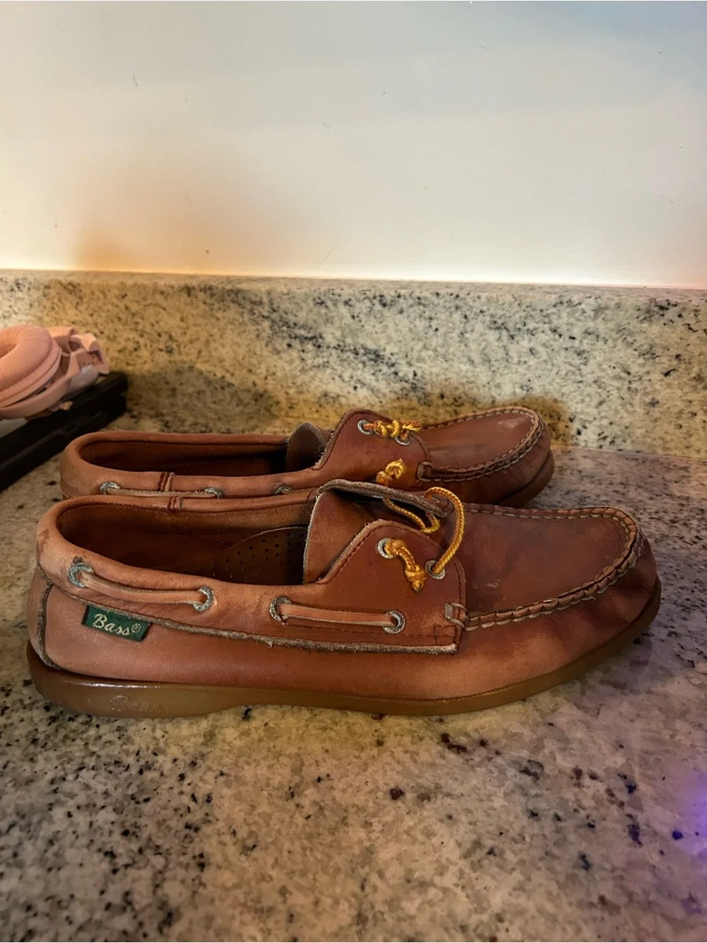 Bass Brown Leather Boat Shoes